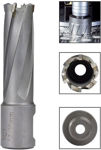 Annular Weldon Shank Magnetic Hollow Drill Bit for Metal Carbide Hole Saw Cutter Drill 1Pcs (Color : 12x35mm) in Saudi Arabia