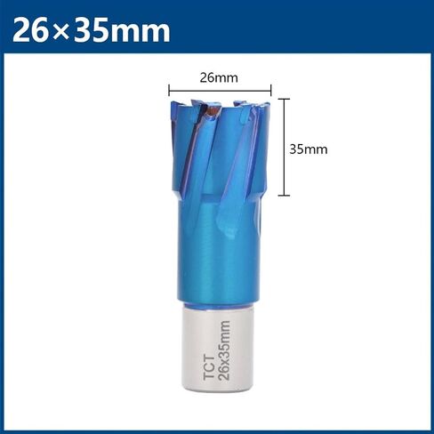 Annular Weldon Shank Magnetic Hollow Drill Bit for Blue Metal Carbide Hole Saw Cutter Drill 1Pcs (Color : 26x35mm) in Saudi Arabia