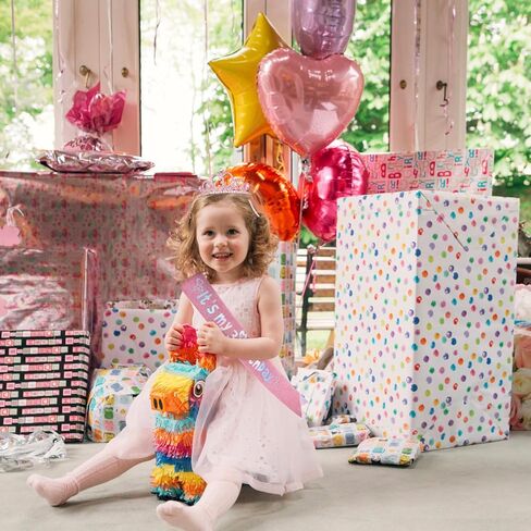 CIEHER 7th Birthday Decorations for Girls - 7th Birthday Crown and Sash with Pearl Pin Set - Pink in Kuwait