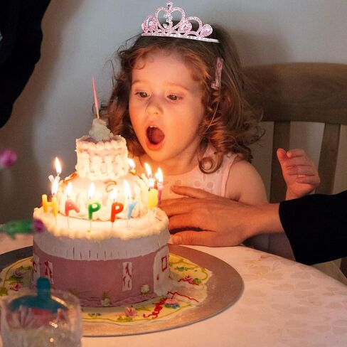 CIEHER 7th Birthday Decorations for Girls - 7th Birthday Crown and Sash with Pearl Pin Set - Pink in Kuwait