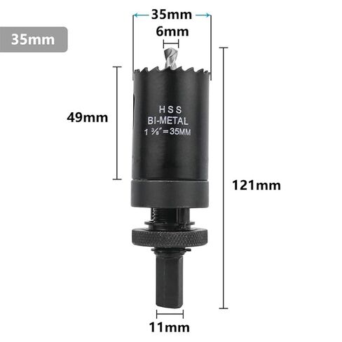 Core Drill Bit 35 40 53 60 70mm ثنائي الفتحة ثنائية المعدنية المنشار كربيد ثقب المظهر لأداة حفر ثقب المعادن الخشبية 1pcs (اللون: 70 ملم) in Kuwait