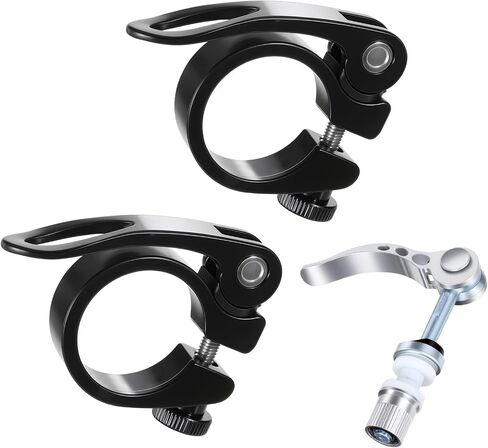 3 PCS CLAMP مقعد الدراجة ، مشبك SEATPOST ، ترقية دراجات مقعد الدراجة من سبائك الدراجات بعد طوق المقعد داخل القطر من المقاعد أنبوب المشابك 31.8 مم لإطارات الألومنيوم (أسود ، فضية) in Saudi Arabia