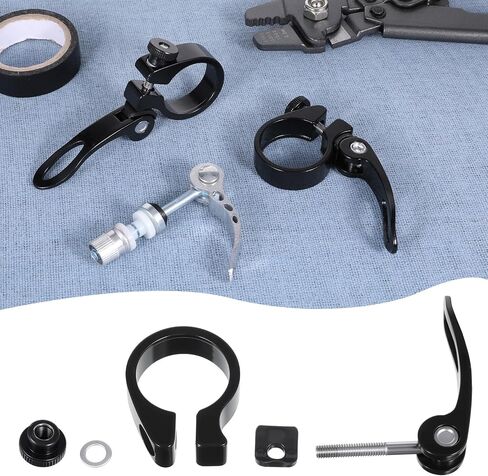 3 PCS CLAMP مقعد الدراجة ، مشبك SEATPOST ، ترقية دراجات مقعد الدراجة من سبائك الدراجات بعد طوق المقعد داخل القطر من المقاعد أنبوب المشابك 31.8 مم لإطارات الألومنيوم (أسود ، فضية) in Saudi Arabia