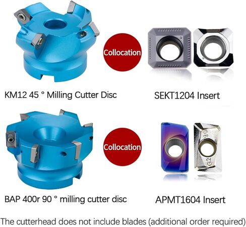 KM12/BAP 400R Face Aluminium Lead End Mill Sekt/APMT Carbide INSERT CNC Machine Attolness High Machine (BAP 400R 100-22-6T ، APMT1604ER-H2 KT60) in Saudi Arabia