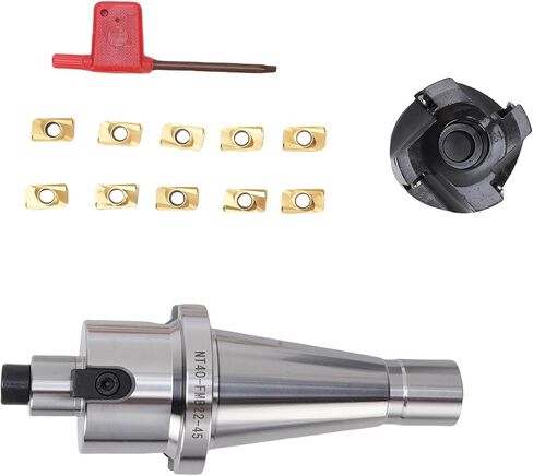 مجموعة مطحنة نهاية الوجه Jiawu ، ملحق الصلب عالي السرعة امتداد NT40-FMB22 DE الفهرس و CNC الطاحونة الوجه مع 10pcs APMT1604 شفرات كربيد in Saudi Arabia