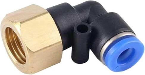 PLF Hose OD 4-12mm Female Thread M5'' 1/8'' 1/4'' 3/8'' 1/2'' Pneumatic Elbow Connector Tube Air 1Pcs(6mm OD Hose,3/8") in Saudi Arabia