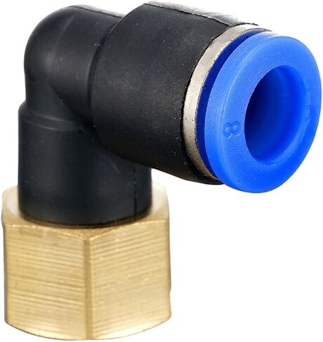 PLF Hose OD 4-12mm Female Thread M5'' 1/8'' 1/4'' 3/8'' 1/2'' Pneumatic Elbow Connector Tube Air 1Pcs(6mm OD Hose,3/8") in Saudi Arabia