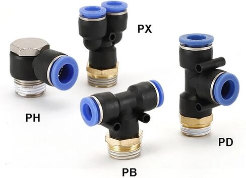 Pneumatic Connector 4-12mm Fitting Male Thread 1/8 1/4 3/8 1/2 Air Fittings Quick Push 1Pcs(6-01,PD) in Saudi Arabia