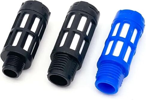 كاتم الصوت الهوائي هواء العادم العادم PT1/8 1/4 3/8 1/2 ضوضاء تمتص ضوضاء الذكور لصمام الملف اللولبي 1PCs (PSL-04 الأزرق) in Kuwait