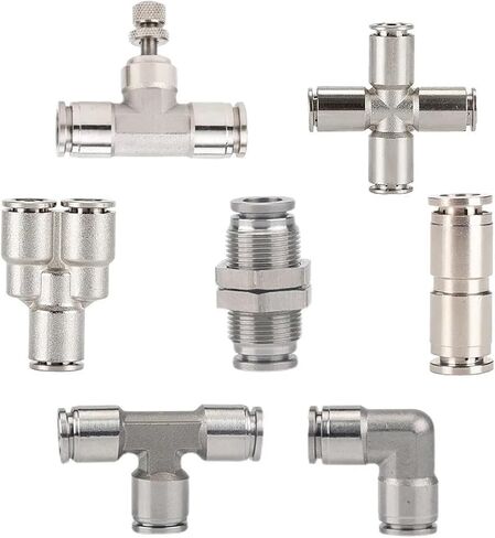 pu pv pe py pza sa pm metal pneumatic اقتران سريع 4 6 8 ملم في موصل خرطوم الهواء 1pcs (PE ، 6 مم) in Saudi Arabia