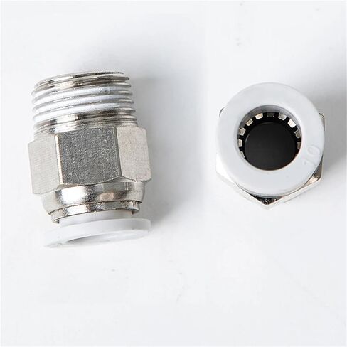موصلات أنابيب الأنابيب الهوائية تركيبات خرطوم بيضاء 1/4 1/2 6mm 8mm خيط توصيل سريع اقتران موصل أنبوب الهواء 1pcs (4-01 (4mm-1l8) ، SL) in Saudi Arabia
