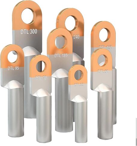 4-Pack DTL Copper Aluminum Terminal Lug Wire Connector Cable Crimp Terminal DTL-10/16/25/35/50/70/95/120/125/185/240/300/400mm2(DTL-35) in Saudi Arabia