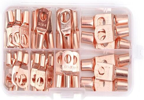 60pcs/محطات الأسلاك المحطات الكابلات Care Car Carper محطات نحاس الخاتم النحاس/سيلز سلك الموصل (60pcs Golden HX-50B) in Saudi Arabia