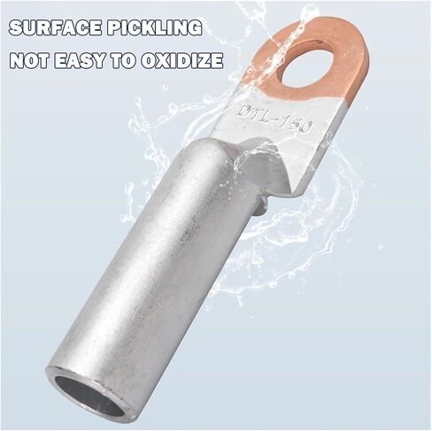 4-Pack DTL Copper Aluminum Terminal Lug Wire Connector Cable Crimp Terminal DTL-10/16/25/35/50/70/95/120/125/185/240/300/400mm2(DTL-35) in Saudi Arabia