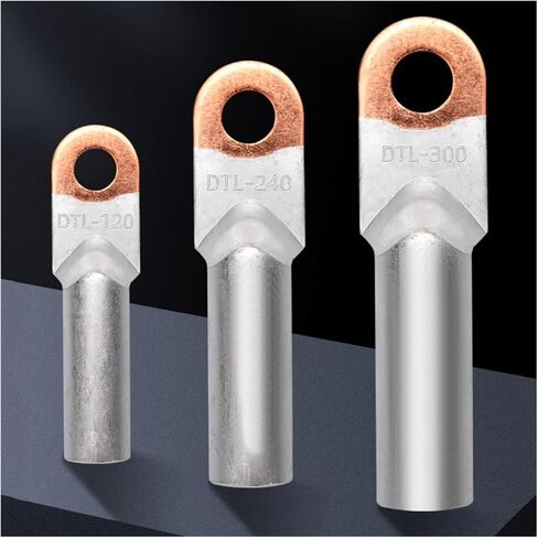 4-Pack DTL Copper Aluminum Terminal Lug Wire Connector Cable Crimp Terminal DTL-10/16/25/35/50/70/95/120/125/185/240/300/400mm2(DTL-35) in Saudi Arabia
