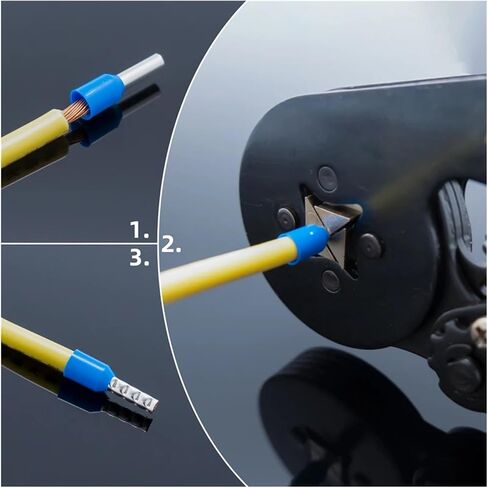 100 pcs سلك معزول نهاية كتلة الجليد تجعيد الموصل موصل حزام حزام الحذاء Ferrule E0506 E0508 ​​E0510 E0512 E1008 1010 (E1508 1.5mm2 ، بلاستيك صفراء) in Saudi Arabia