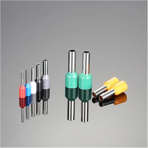 100 pcs سلك معزول نهاية كتلة الجليد تجعيد الموصل موصل حزام حزام الحذاء Ferrule E0506 E0508 ​​E0510 E0512 E1008 1010 (E1508 1.5mm2 ، بلاستيك صفراء) in Saudi Arabia
