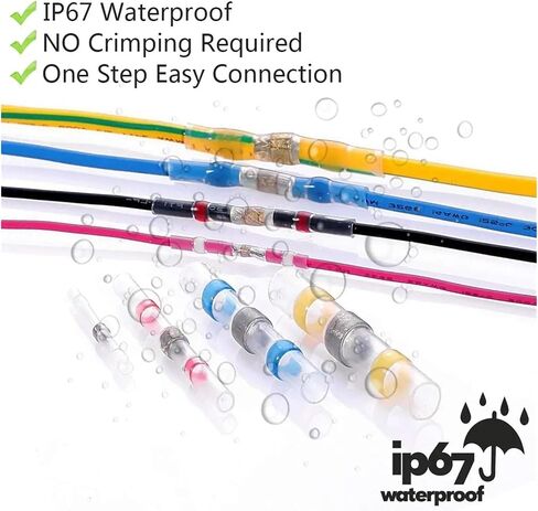 250 PCS Waterproof Heat Shrink Butt Crimp Terminal Welding Sealed Wire Cable Splice Terminal Kit with Heat Gun(Plug) in Saudi Arabia