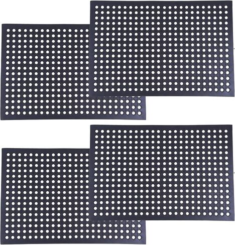 Outdoor Mat, Odorless Flexible Entrance Floor Mat, Anti-Slip Workplace Mats, Anti-Fatigue Tiles Open Work Mats, for Kitchen, Bathroom, Warehouse, Restaurant (4, 36"x24") in Saudi Arabia