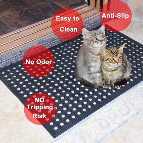 Outdoor Mat, Odorless Flexible Entrance Floor Mat, Anti-Slip Workplace Mats, Anti-Fatigue Tiles Open Work Mats, for Kitchen, Bathroom, Warehouse, Restaurant (4, 36"x24") in Saudi Arabia