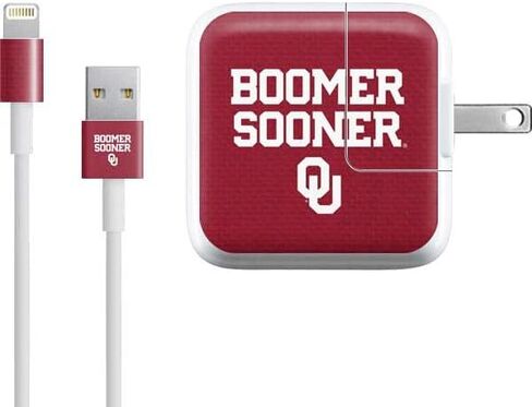 Skinit Decal Other Skin Compatible with iPad Charger (10W USB) - Officially Licensed University of Oklahoma Red Jersey Design in Saudi Arabia