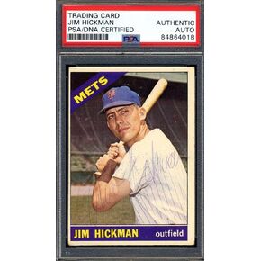 Jim Hickman PSA DNA وقعت 1966 Topps موقعة - بطاقات موقعة بالبيسبول in Kuwait