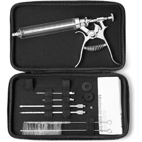 J&B Goods Professional Automatic BBQ Meat Marinade Injector Gun Kit with Case, 2 oz Large Capacity Barrel and 4 Commercial Grade Marinade Needles. in Saudi Arabia