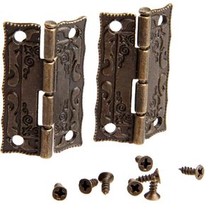Decorative Hinges,Mini Hinges, HingesAntique Bronze Hinges Door Hinges Cabinet Drawer Jewelry Box Hinge for Furniture Hardware Door Corner 36x23mm (2pcs) in Saudi Arabia