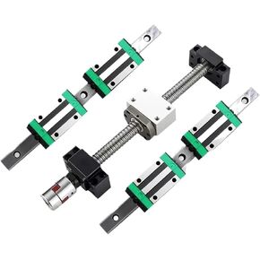 Ball Screw,Metal Linear Motion Ball Screw 2Pcs HGR15 +4Pcs HGH15CA +1 Set SFU1204 Ball Screw+XB+DSG12H L300-1000mm for Part(600mm) in Saudi Arabia