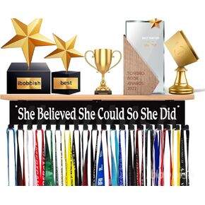 رف الكأس مع السنانير للميداليات - رف العرض المعدني لعرض شريط جبل الحائط ، أرفف الكأس للجمباز ، كرة القدم ، رف جائزة RANG RACK ، حامل جائزة الكأس تمت ترقيته in Kuwait