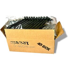 100 Box of Bullet Blades Black Razor Blades Disposable Stainless Steel Hospitality Quality Shavers High End Twin Blade Razors for Men and Women in Kuwait