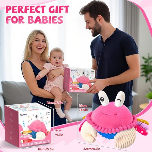 لعبة Baby Toys من 12 إلى 18 شهرًا ، لعبة فرقة الزحف الموسيقية-40 أغنية وتسجيل ، والرقص على المشي يتحرك لارتداد لعبة البطن ، والألعاب الحسية للأطفال الصغار 1-3 ، هدايا أعياد الميلاد للرضع in Saudi Arabia