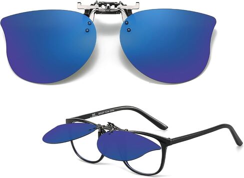 Kids Polarized Clip on Sunglasses Over Prescription Glasses for Age 6-15 Boy Girl Flip Up Lovely Fish Style TS-CO-1181 in Saudi Arabia