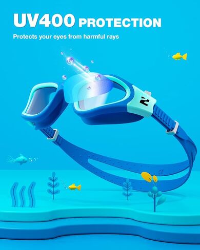 ZIONOR Kids Swim Goggles with Swim Cap, G1 MINI SE Anti-fog Swimming Goggles with Swimming Cap for Kids in Kuwait