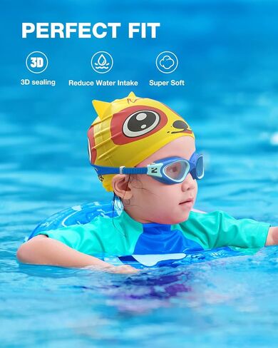 ZIONOR Kids Swim Goggles with Swim Cap, G1 MINI SE Anti-fog Swimming Goggles with Swimming Cap for Kids in Kuwait