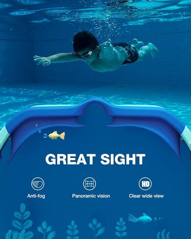 ZIONOR Kids Swim Goggles with Swim Cap, G1 MINI SE Anti-fog Swimming Goggles with Swimming Cap for Kids in Kuwait
