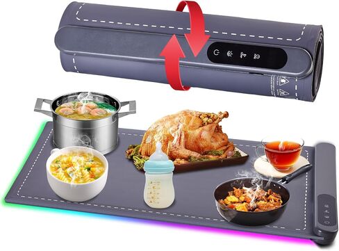 Warming Mat For Food Extra Large 36"x16" 580W Food Warmer Chafing Dishes for Buffet,Food Warming Mat,Food Warmers for Parties Buffet,Portable Heating Pad 6 Level Temp 6 Hour Timer in Saudi Arabia