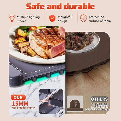 Warming Mat For Food Extra Large 36"x16" 580W Food Warmer Chafing Dishes for Buffet,Food Warming Mat,Food Warmers for Parties Buffet,Portable Heating Pad 6 Level Temp 6 Hour Timer in Saudi Arabia