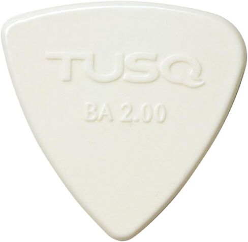 PQP-0402-W48 : TUSQ Bright Toned Bi-Angle Picks 2mm 48 Pack - White in Saudi Arabia