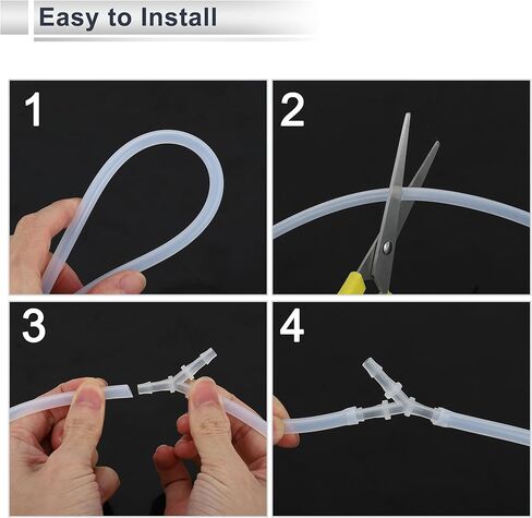 4 PCS Blasty خرطوم Barb Fitting 1/16 "T 3 Way Replicer Coint Clear PP in Saudi Arabia