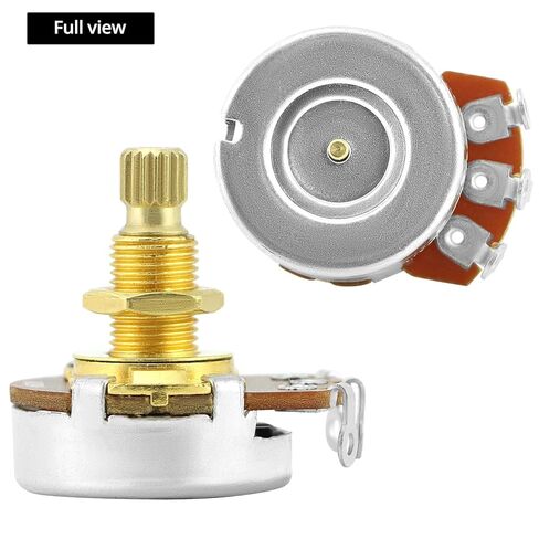 QWORK Pro Brass Shaft, Set of 4 Full Metric Size A500K Guitar Pots Audio Taper Potentiometers in Saudi Arabia
