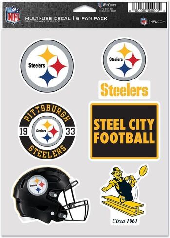 WinCraft NFL Decal Sticker Multi Use 6Set 19x14cm Pittsburgh Steelers in Saudi Arabia
