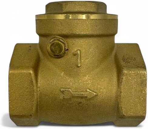 صمام فحص الأرجوحة النحاسية لمنع تدفق المياه | طريقة واحدة تحقق الصمام | أنثى إلى أنثى الاتصال (1 ") in Kuwait