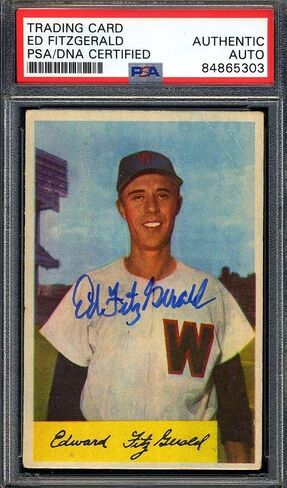 تم توقيع إد فيتزجيرالد PSA DNA COA 1954 Bowman Autograph - بطاقات موقعة للبيسبول in Saudi Arabia