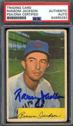 Ransom Jackson PSA DNA Coa Signed 1954 Bowman Autographed - Baseball Slabbed Autographed Cards in Saudi Arabia