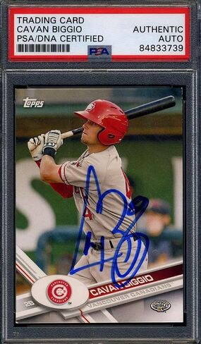Cavan Biggio PSA DNA Signed 2017 Topps Pro Debut Rookie Autographed - Baseball Slabbed Autographed Cards in Saudi Arabia