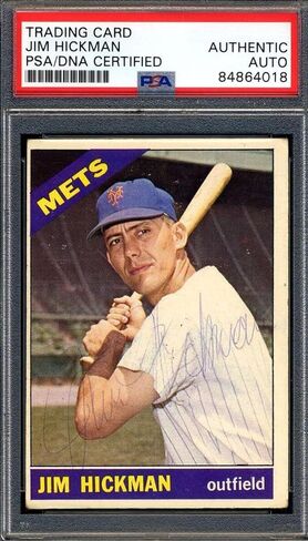 Jim Hickman PSA DNA وقعت 1966 Topps موقعة - بطاقات موقعة بالبيسبول in Kuwait