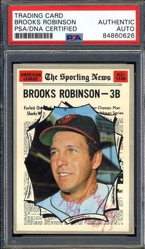 وقع بروكس روبنسون PSA DNA COA 1970 Topps All Star Autograph - Baseball Slabbed Cards in Kuwait