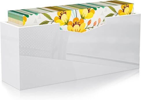 HELPLEX Clear Acrylic Guest Towel & Napkin Holder - Waterproof Splash-Proof Vertical Design for Bathroom, Kitchen, Dining Table - Home Hotel Office Organizer (1-Pack)​ in Saudi Arabia