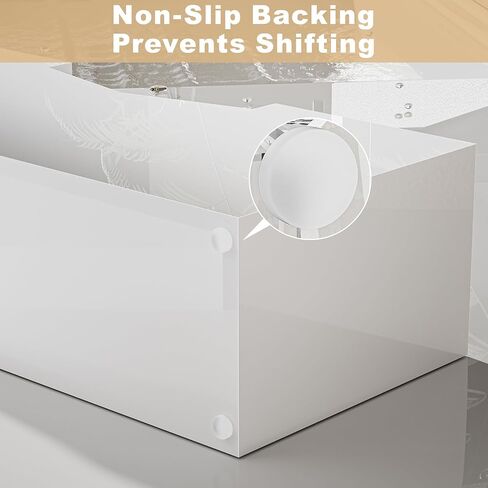 HELPLEX Clear Acrylic Guest Towel & Napkin Holder - Waterproof Splash-Proof Vertical Design for Bathroom, Kitchen, Dining Table - Home Hotel Office Organizer (1-Pack)​ in Saudi Arabia